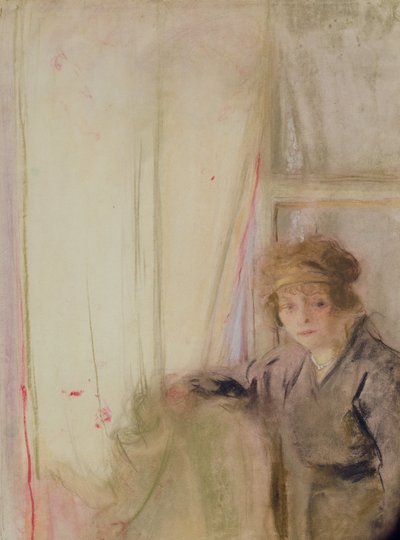 Donna appoggiata a una finestra da Edouard Vuillard